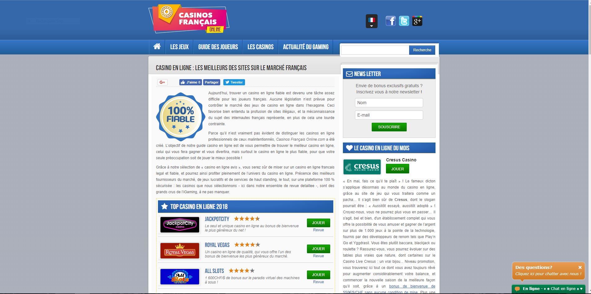 casinos francais online